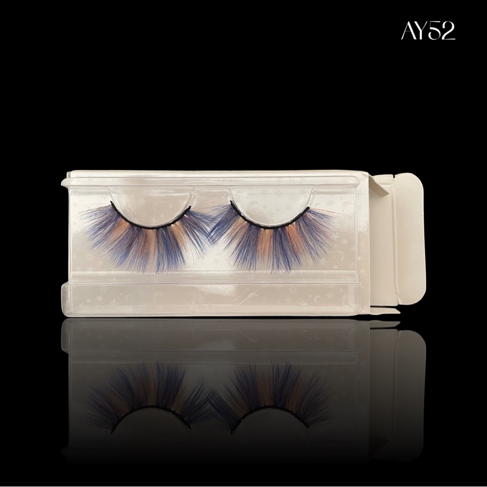 Blue & Orange w/Yellow Highlight Lashes